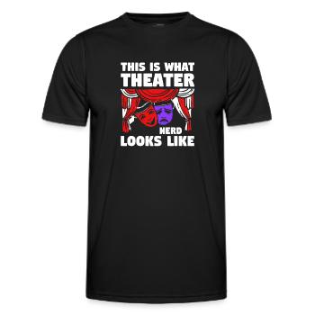 Theater Broadway-Musical Geschenk - Männer Funktions-T-Shirt - Schwarz - Vorne - AI Model Male 178 dark (178cm)