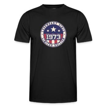 Legendary Since 1973 50. Geburtstag - Männer Funktions-T-Shirt - Schwarz - Vorne - AI Model Male 178 dark (178cm)