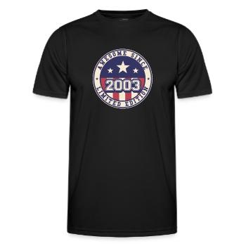 Génial depuis 2003 20e anniversaire - T-shirt sport Homme - noir - Devant - AI Model Male 178 dark (178cm)