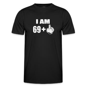 70th birthday - Men's Functional T-Shirt - black - Front - AI Model Male 178 dark (178cm)