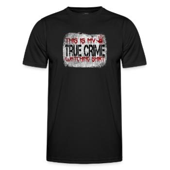 Accro au crime - T-shirt sport Homme - noir - Devant - AI Model Male 178 dark (178cm)