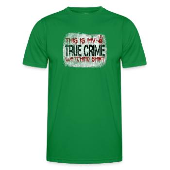 True Crime Junkie - Männer Funktions-T-Shirt - Kelly Green - Vorne - AI Model Male 178 dark (178cm)