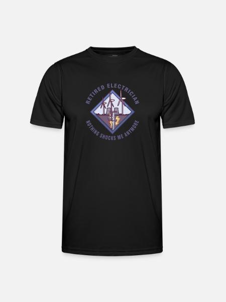 Electrician Electrical Engineer Lineman Electrical - Men's Functional T-Shirt - black