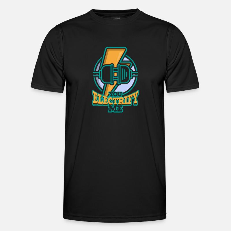 Electrician Electrical Engineer Lineman Electrical - Men's Functional T-Shirt - black