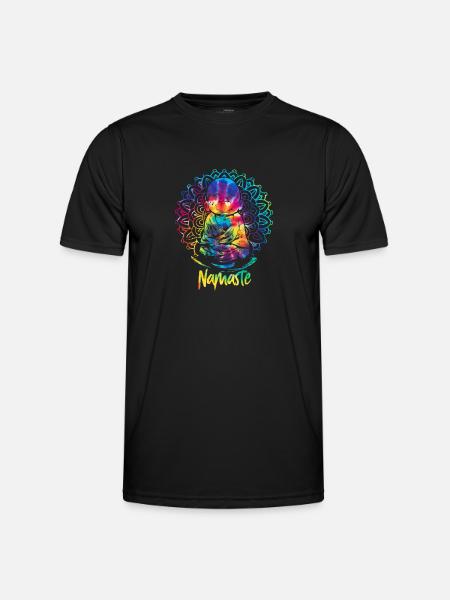 Namaste Zen Yoga Médite - T-shirt sport Homme - noir