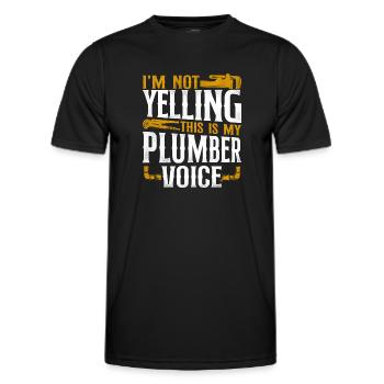 Plombier de plomberie vintage je ne suis pas - T-shirt sport Homme - noir - Devant - AI Model Male 178 dark (178cm)