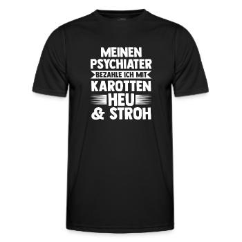 Reiten Reiter Pferd Pferde - Männer Funktions-T-Shirt - Schwarz - Vorne - AI Model Male 178 dark (178cm)