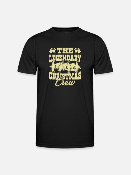 Legendary Christmas Crew - Männer Funktions-T-Shirt - Schwarz