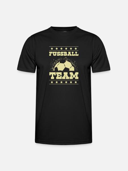 Fussball Team - Männer Funktions-T-Shirt - Schwarz