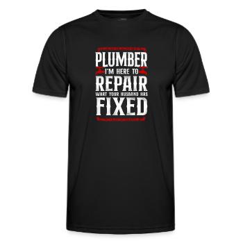 Plombier Plombier Plombier Vintage Plombier - T-shirt sport Homme - noir - Devant - AI Model Male 178 dark (178cm)