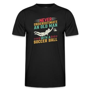 Soccer Player Soccer Lover - Old Man Soccer - Männer Funktions-T-Shirt - Schwarz - Vorne - AI Model Male 178 dark (178cm)