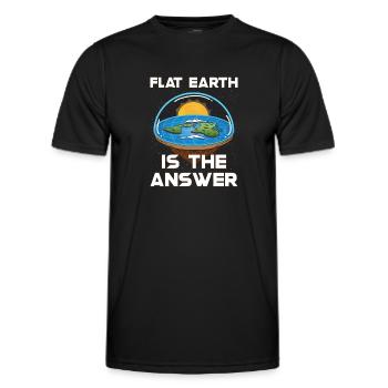 Théorie de la Terre plate Terre plate Armée de la Terre plate Terre - T-shirt sport Homme - noir - Devant - AI Model Male 178 dark (178cm)