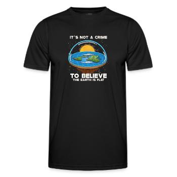 Théorie de la Terre plate Terre plate Armée de la Terre plate Terre - T-shirt sport Homme - noir - Devant - AI Model Male 178 dark (178cm)