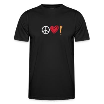 Hip Hop - Men's Functional T-Shirt - black - Front - AI Model Male 178 dark (178cm)