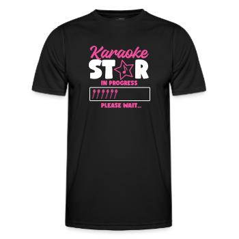 Karaoke Singer Karaoke Star In - Männer Funktions-T-Shirt - Schwarz - Vorne - AI Model Male 178 dark (178cm)