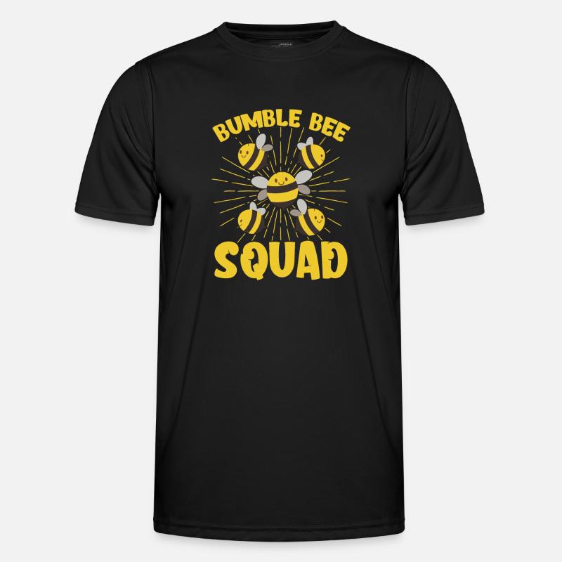 Bee Squad - Männer Funktions-T-Shirt - Schwarz
