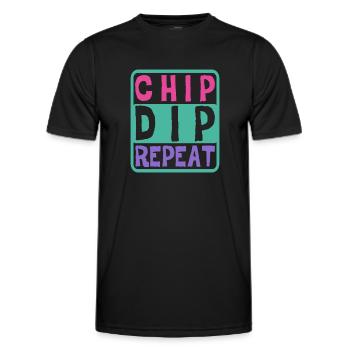 Chip Dip Repeat 7 - Männer Funktions-T-Shirt - Schwarz - Vorne - AI Model Male 178 dark (178cm)