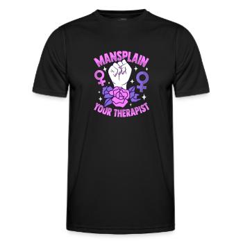 Women Empowerment Feminist Feminism - Men's Functional T-Shirt - black - Front - AI Model Male 178 dark (178cm)
