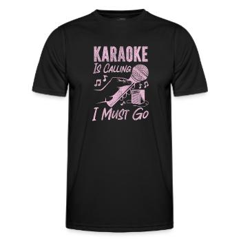 Karaoke Singer Vintage Karaoke Is - Men's Functional T-Shirt - black - Front - AI Model Male 178 dark (178cm)