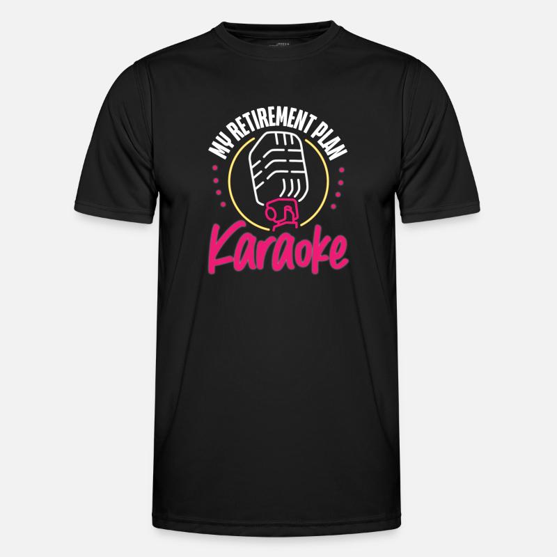 Karaoke Singer Retired 80s Retro - Men's Functional T-Shirt - black