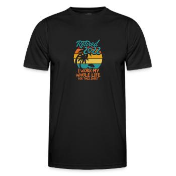 Retirement Pension Pensioner Pensioner Pension Gift - Men's Functional T-Shirt - black - Front - AI Model Male 178 dark (178cm)