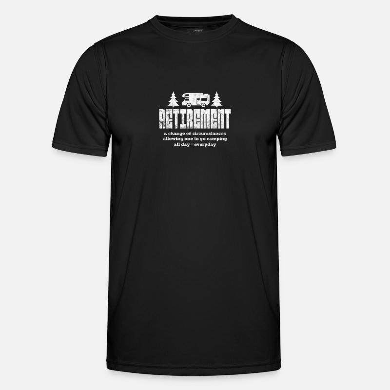 Retirement Camping - Men's Functional T-Shirt - black