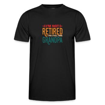 Retirement Pension Pensioner Pensioner Pension Gift - Men's Functional T-Shirt - black - Front - AI Model Male 178 dark (178cm)