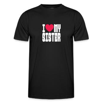 Sister - Men's Functional T-Shirt - black - Front - AI Model Male 178 dark (178cm)