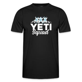 Yeti Squad - Männer Funktions-T-Shirt - Schwarz - Vorne - AI Model Male 178 dark (178cm)