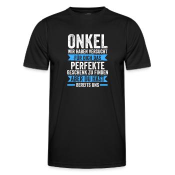 Onkel Familie Nichte Geschenk - Männer Funktions-T-Shirt - Schwarz - Vorne - AI Model Male 178 dark (178cm)