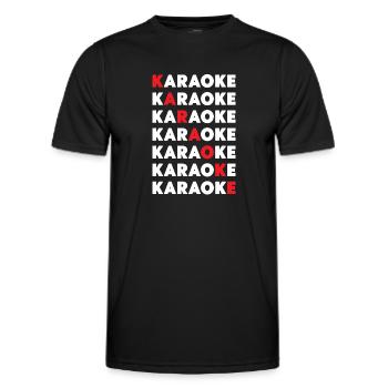 Karaoké Chanteur Karaoké - T-shirt sport Homme - noir - Devant - AI Model Male 178 dark (178cm)