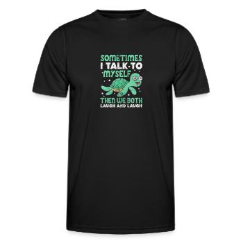 Tortue - T-shirt sport Homme - noir - Devant - AI Model Male 178 dark (178cm)