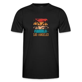 Los Angeles - Männer Funktions-T-Shirt - Schwarz - Vorne - AI Model Male 178 dark (178cm)