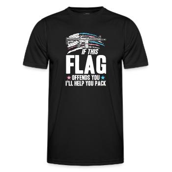Transgender If This Flag Offende You Ill Help - Men's Functional T-Shirt - black - Front - AI Model Male 178 dark (178cm)