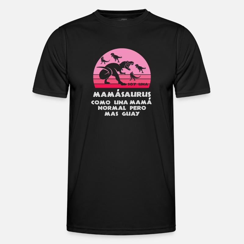 Mama Dinosaur Mutter Geschenk - Männer Funktions-T-Shirt - Schwarz