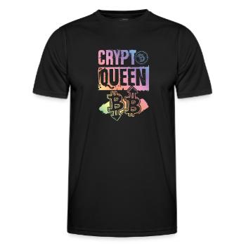 Crypto King - Männer Funktions-T-Shirt - Schwarz - Vorne - AI Model Male 178 dark (178cm)