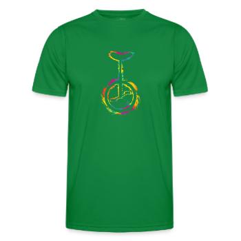 Monocycle - T-shirt sport Homme - vert - Devant - AI Model Male 178 dark (178cm)