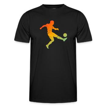 Soccer Player Silhouette Soccer Player - Männer Funktions-T-Shirt - Schwarz - Vorne - AI Model Male 178 dark (178cm)