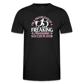 Soccer Player Dad Soccer Daddy - Männer Funktions-T-Shirt - Schwarz - Vorne - AI Model Male 178 dark (178cm)