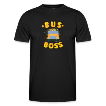 Schulbusfahrer Sei Nett Zum Schulbusfahrer - Männer Funktions-T-Shirt - Schwarz - Vorne - AI Model Male 178 dark (178cm)