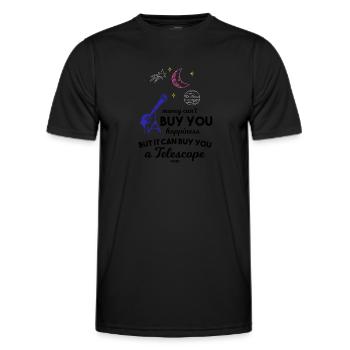 étoile filante lune planète télescope dire - T-shirt sport Homme - noir - Devant - AI Model Male 178 dark (178cm)