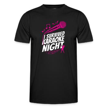 Chanteur de karaoké J’ai survécu au karaoké - T-shirt sport Homme - noir - Devant - AI Model Male 178 dark (178cm)