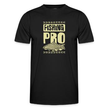 Fishing Pro - Männer Funktions-T-Shirt - Schwarz - Vorne - AI Model Male 178 dark (178cm)