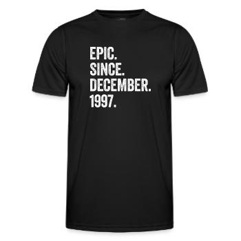 25 Years Old December 1997 25th Birthday - Men's Functional T-Shirt - black - Front - AI Model Male 178 dark (178cm)