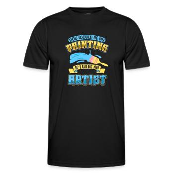 Artiste Peinture Peintre Art Couleur Art Professeur - T-shirt sport Homme - noir - Devant - AI Model Male 178 dark (178cm)