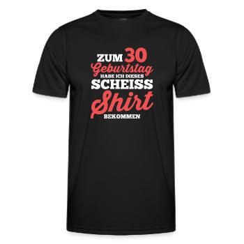 Dreißig 30 Jahre Dreißigster Geburtstag - Männer Funktions-T-Shirt - Schwarz - Vorne - AI Model Male 178 dark (178cm)
