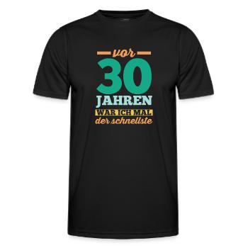 Dreißig 30 Jahre Dreißigster Geburtstag - Männer Funktions-T-Shirt - Schwarz - Vorne - AI Model Male 178 dark (178cm)