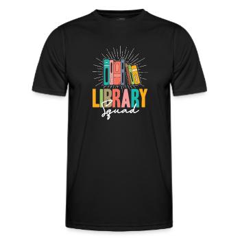 Escouade de la bibliothèque - T-shirt sport Homme - noir - Devant - AI Model Male 178 dark (178cm)