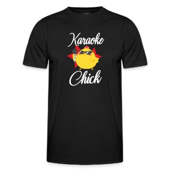 Karaoké Chanteur Poulet Karaoké - T-shirt sport Homme - noir - Devant - AI Model Male 178 dark (178cm)