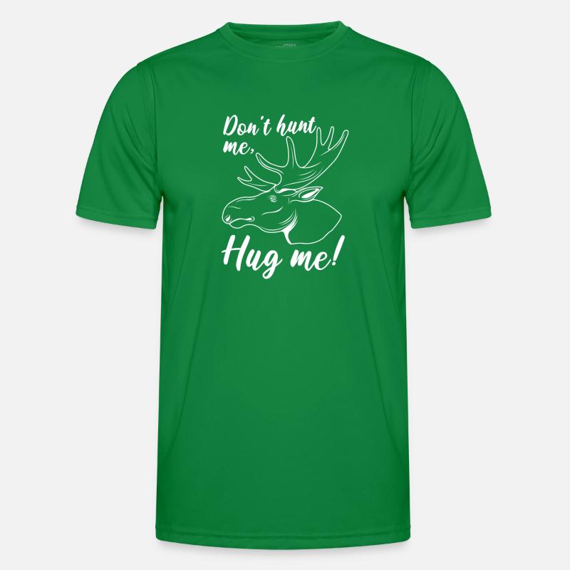 Umarme mich, ironisches Sprichwort: Elch, Männer Funktions-T-Shirt
